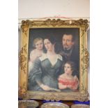 Attributed to Antonio Manuel da Fonseca (1796-1890), family portrait group of husband, wife and