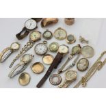 A collection of gold and rolled gold watches and miscellaneous pieces