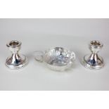 A George VI silver tastevin, maker NB & Son, London 1941, 2oz, together with a pair of silver