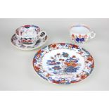 An Amherst Japan trio of cup, saucer and side plate, and another single teacup in Imari colourway