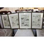 Rowland Langmaid (1897-1956), 'The Laws of the Navy', a set of four etchings, each signed in pencil,