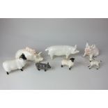 A Beswick porcelain model of a boar Ch Wall Champion Boy 53rd, together with two other Beswick pigs,