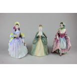 Two Royal Doulton porcelain figures of ladies including Suzette (HN1487), and Clare (HN2793),