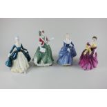 Four Royal Doulton porcelain ladies comprising Christmas Day 2000 (with certificate) HN4242,