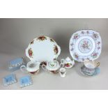 A collection of Royal Albert porcelain including an Old Country Roses milk jug, sugar bowl, egg cup,