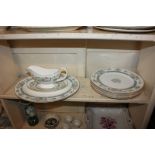 A Royal Worcester porcelain part dinner and tea service in the Mayfield pattern, comprising