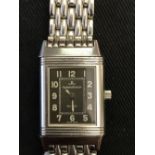 Watches: Jaegar Le Coulter ladies stainless steel Reverso bracelet watch ref 261.8.86 and 1848918.