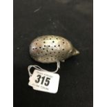 Hallmarked Silver: Hedgehog pin cushion Birmingham 1905 maker L&? ½oz.