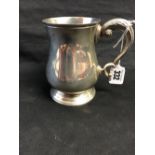 Hallmarked Silver: Christening tankard for "Vera Gosling" London. 11ozs.