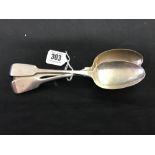 Hallmarked Silver: Serving spoons, London 1853, Joseph & Albert Savory x 3. 7ozs.