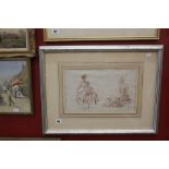 Sir William Russell Flint 1880-1969: Drawing/watercolour, two female figure studies, signed lower