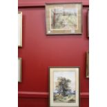 20th cent. British School: Watercolours, Woodland scenes, framed and glazed, 11ins. x 8½ins. and