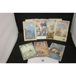 Postcards: Children's Margaret Tarrant "Fairies" (14) plus French Disney Seven Dwarfs.