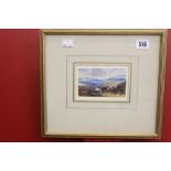 William James Muller 1812- 1845: Watercolour landscape study framed and glazed 5ins. x 3ins.