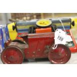 Toys: Tinplate Mettype child's typewriter plus Triang tinplate Tractor no 2. (2).