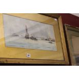 R. Warren Vernon: Early 20th cent. Watercolours "Brixham Trawler leaving Ilfracombe", signed &