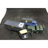 Toys: Diecast, French Dinky Ford wagon 'SNCF' lorry and 'ASNCF rigid and a refuse truck. All unboxed