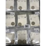 Numismatics: British Cupro, circulated, varying conditions. Sixpence 1947, 49, 51, 53, 59, 64 x 3.