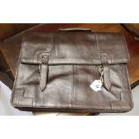 20th cent. Leather 'Hidesign' Parker burgundy briefcase.