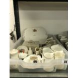 Crested Ware: Shelley - cheese dish, Southsea cream jugs, Devizes, Llandudno, Lampeter, Burnham-on-