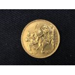 Gold Coins: Sovereign Edward VII, 1909.