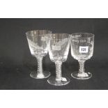 CAPTAIN TREASURE JONES ARCHIVE: R.M.S. Queen Mary souvenir goblets 1936-1967 - a pair, with cotton