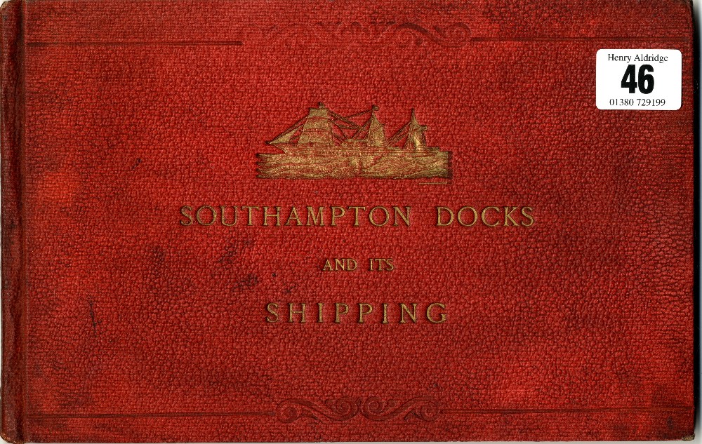 LINER: Unusual late 19th cent. hardbound volume "Southampton Docks & its Shipping 1896".