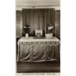 R.M.S. OLYMPIC: Extremely rare real photo postcard of an altar during a service on board.