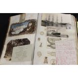 TITANIC RELATED EPHEMERA: Album of scraps, which were the property of Richard May, a Titanic