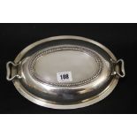 WHITE STAR LINE: Silver plated First Class tureen cover with burgee to front. 10½ins.