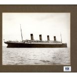R.M.S TITANIC: Beken of Cowes silver gelatine photograph of the Titanic signed bottom right,