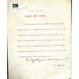 R.M.S. TITANIC: Rare notice relating to the Belfast "Titanic Hero Memorial". The notice reads "The
