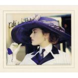 TITANIC/MOVIE MEMORABILIA: Kate Winslet signed photo of Rose in her boarding costume. Framed and