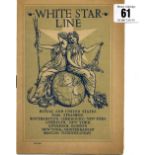 WHITE STAR LINE: Unusual First Class passenger list for SS Adriatic dated 18th December 1907. It