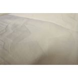 R.M.S. TITANIC: White Star Line bed covers - a pair. 82ins. x 62ins. NB: The bed covers are dyed