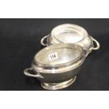 WHITE STAR LINE: Elkington plate First Class sauce tureens - a pair.