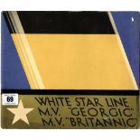 WHITE STAR LINE: Promotional soft cover brochure with colour and black/white images for the M.V.