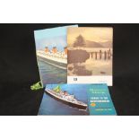 CAPTAIN TREASURE JONES ARCHIVE: Queen Mary souvenir menus, logs, programmes, etc in one folder.