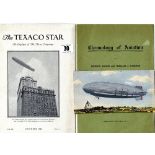 ZEPPELIN/AIRSHIP: Unusual USS Akron promotional two-sided advertising card, copy of the Texaco