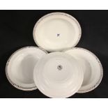 CUNARD: Booths soup bowls x 6, marked to base. 9ins.