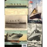 R.M.S. OLYMPIC: Real photo and other period postcards including her launch and throughout her career