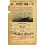 WHITE STAR LINE: Softbound publicity brochure "The Largest Steamers in the World - White Star Line -