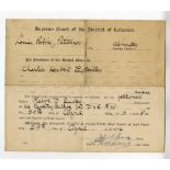 R.M.S. TITANIC - SECOND OFFICER CHARLES LIGHTOLLER: An important summons to appear at the Supreme