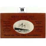WHITE STAR LINE: First Class Passage Rates S.S. Adriatic and S.S. Celtic soft cover brochure circa