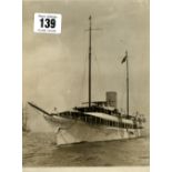 R.M.S TITANIC: American Press Association photograph of John Jacob Astor IV's yacht Noma dated 1917,