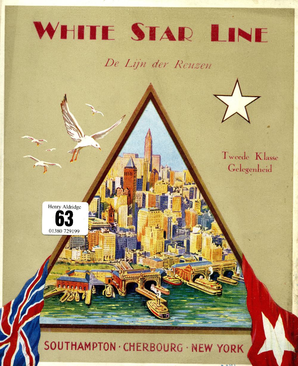 WHITE STAR LINE: Colour promotional brochures for the Majestic, Olympic, Megantic & Calgaric (2)