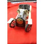 Mamod Roadster Steam car, cream and red, unboxed.