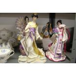 20th cent. Ceramics: Chrysanthemum Princess by Lena Liu with certificate, Yoshiko Princess of the