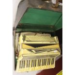 20th cent. Castello Soprani Settimio piano accordion in carrying case. 22ins.