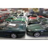 Models: Collection of Diecast mostly Burago and Maisto, cars to include Jaguars, Aston Martin and
